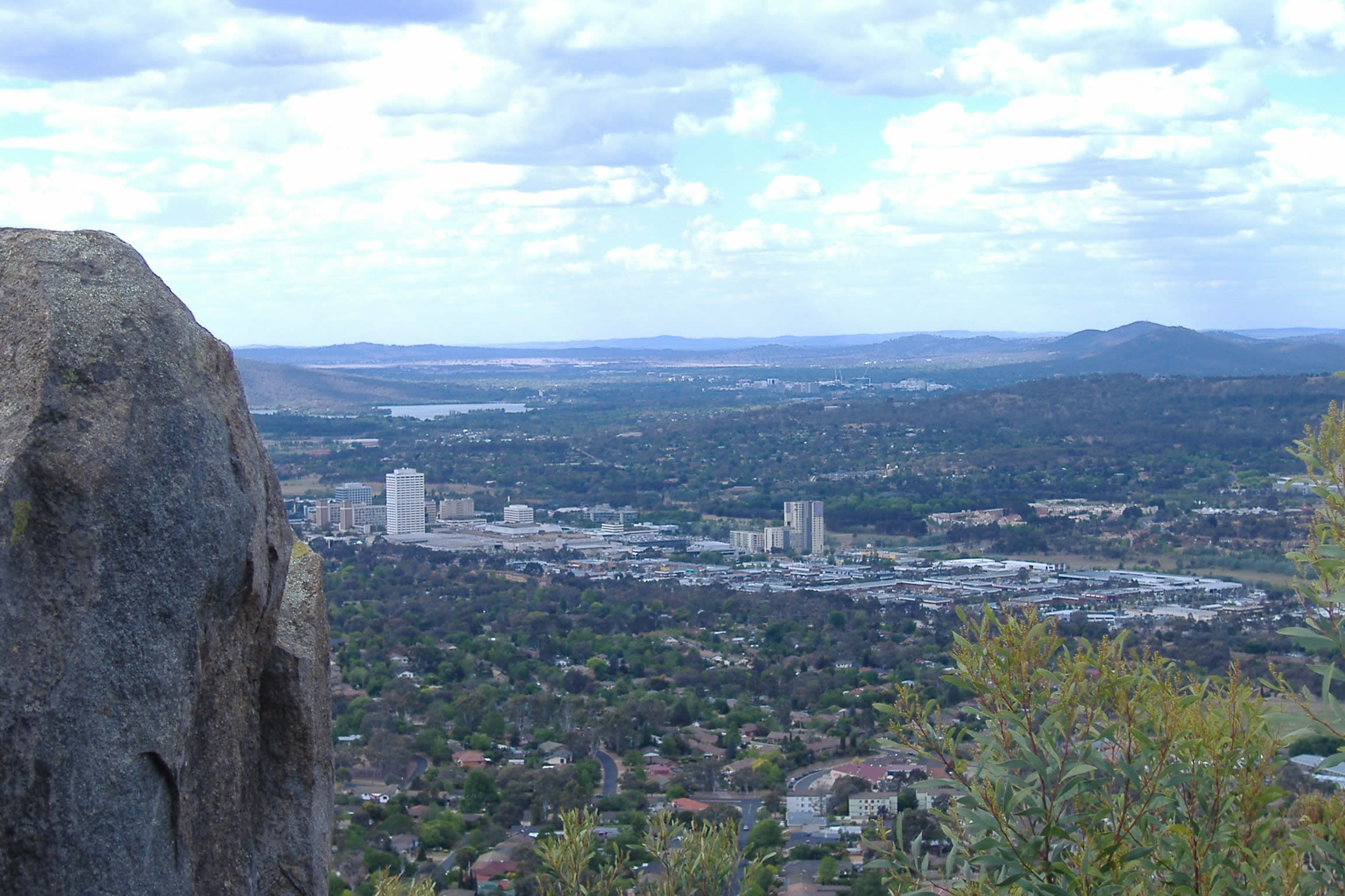 View of Woden Town Centre from Mount Taylor